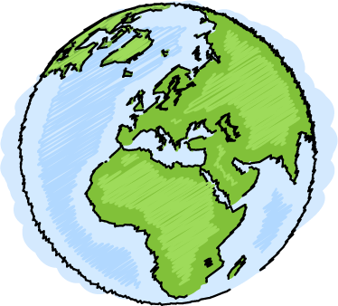 Vinil podovi karta svijeta ilustracija zemlje - TenStickers