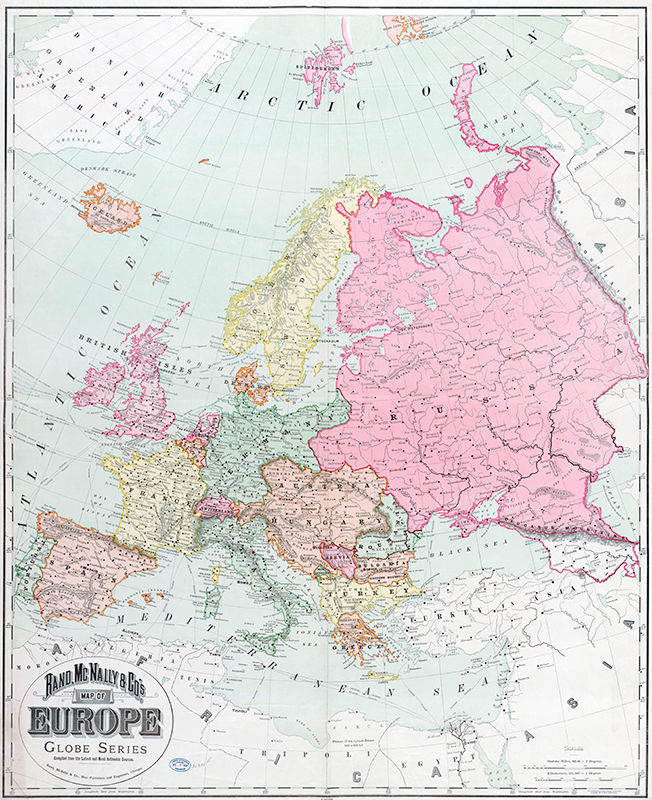 Vinil podovi karta svijeta mapa europe 1900 - TenStickers