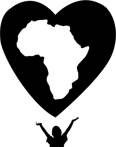 Vinil podovi karta svijeta afrika srce - TenStickers