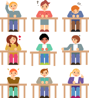 Vinil podovi djeca kolekcija naljepnica za učenike - TenStickers