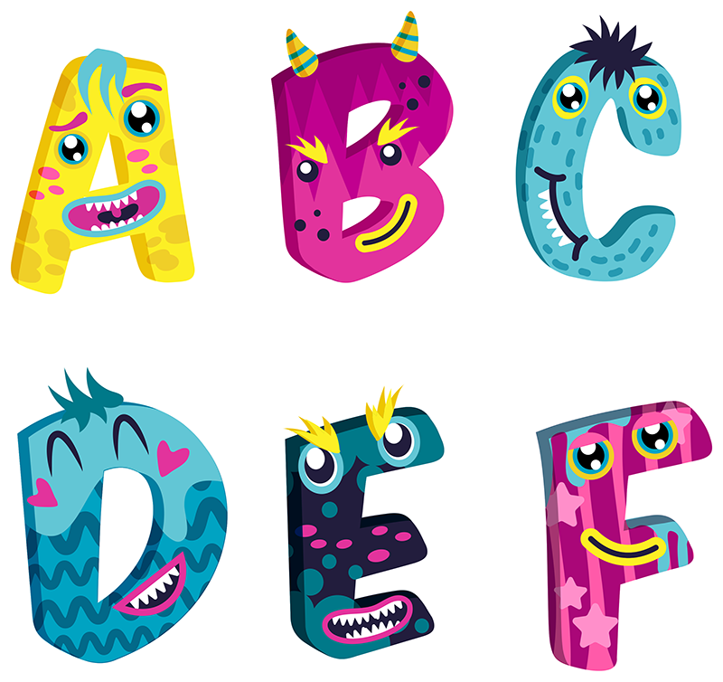 Vinil podovi djeca s abecednim slovima cpp_privalia - TenStickers