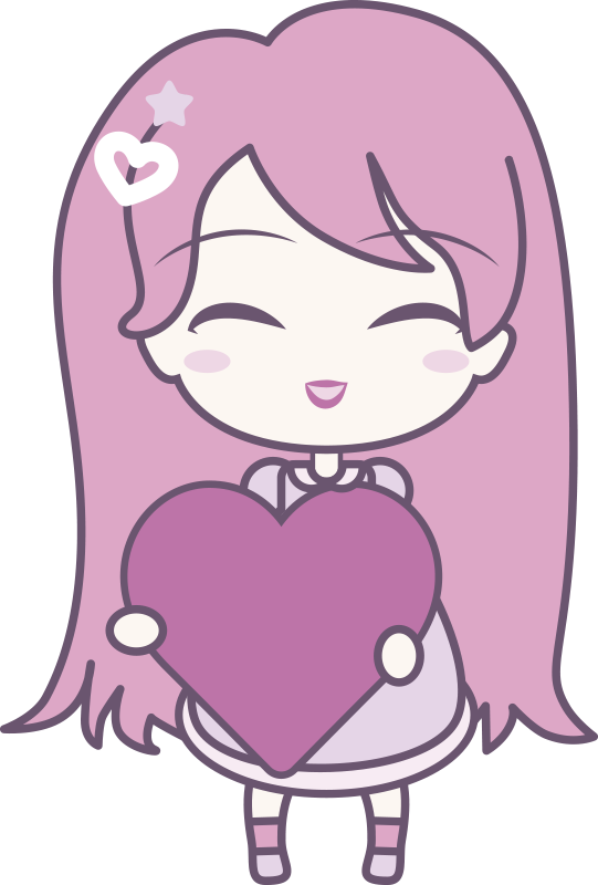 Vinil podovi djeca anime djevojka koja donosi ljubav - TenStickers
