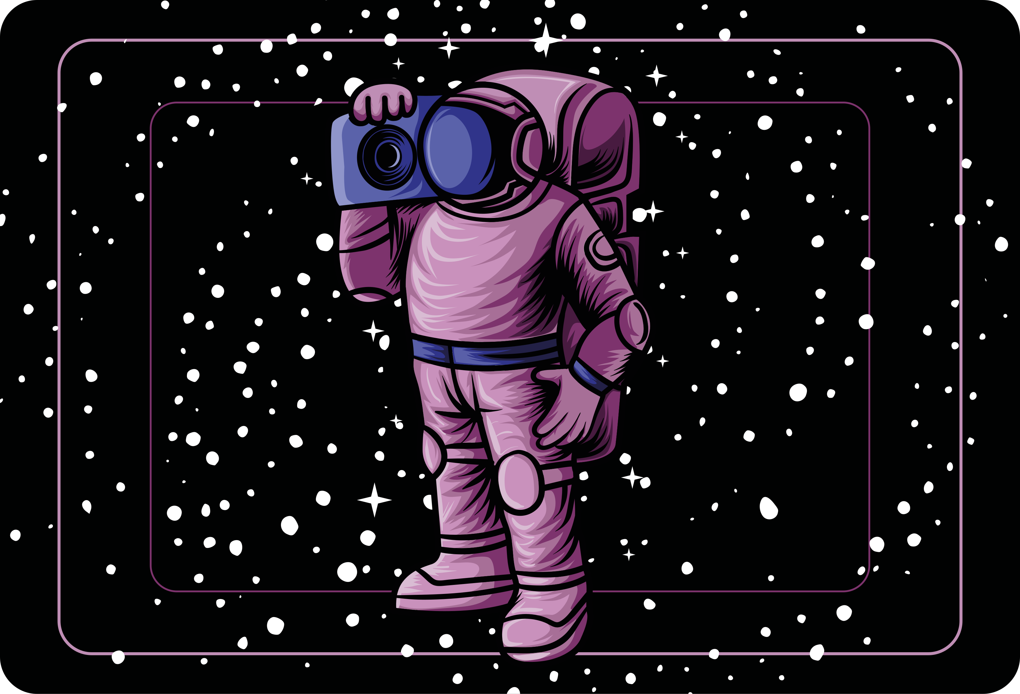 Vinil podovi djeca astronaut s radiom - TenStickers