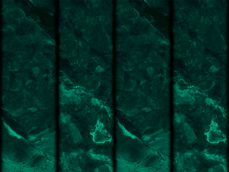 Vinil podovi za kupatilo s efektom crno-zelene mramora - TenStickers