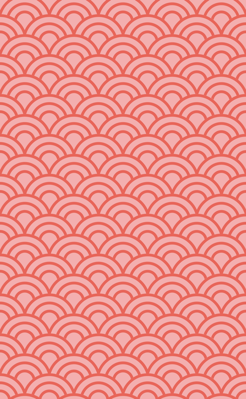 Vinil podovi za kupatilo u boji living coral - TenStickers