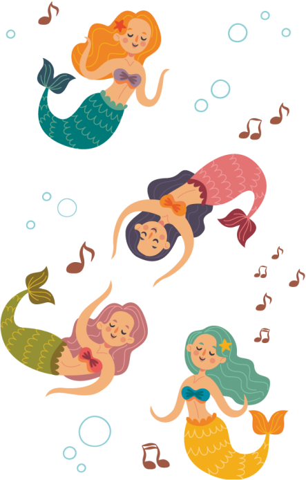 Vinil podovi za kupatilo plesne sirene - TenStickers