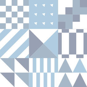 Vinil podovi za kupatilo s geometrijskim plavim uzorkom - TenStickers