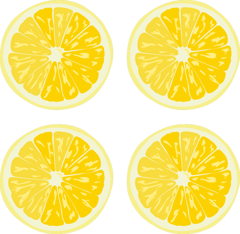 Vinil pod u kuhinji naljepnice s rezanim limunima - TenStickers