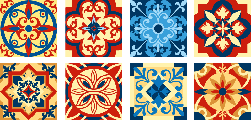 Vinil pod u kuhinji eraldo azulejos pločice - TenStickers