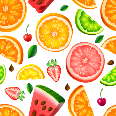Vinil pod u kuhinji s voćnim rubom - TenStickers