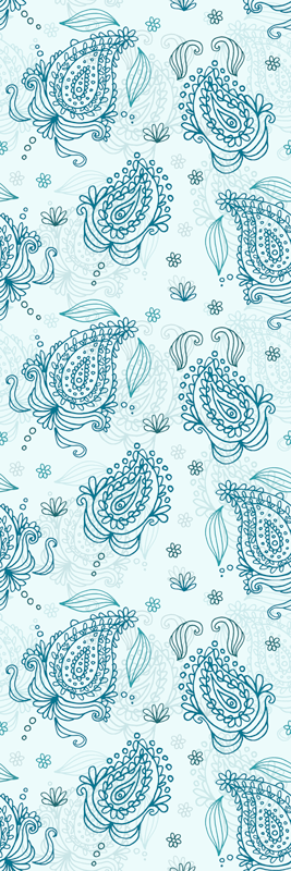 Vinil pod u kuhinji floral paisley hladnjak - TenStickers