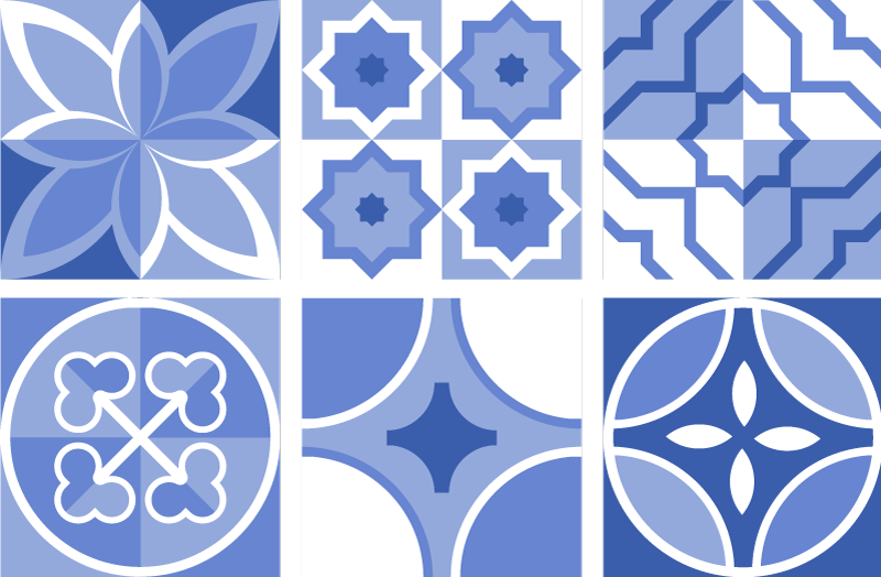 Vinil pod u kuhinji azulejos cindito pločice - TenStickers