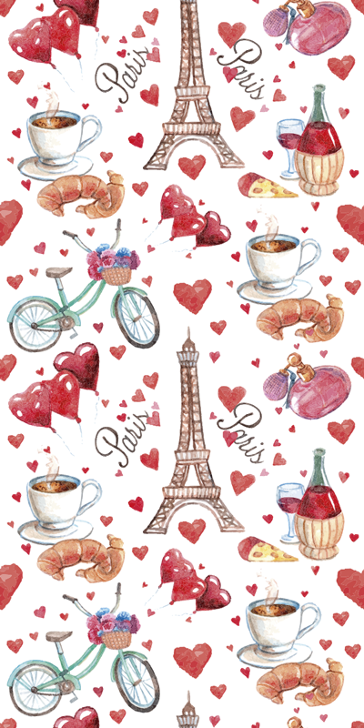 Vinil pod u kuhinji volim pariz - TenStickers