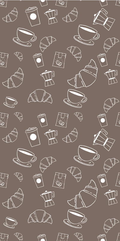 Vinil pod u kuhinji croissant café patron - TenStickers