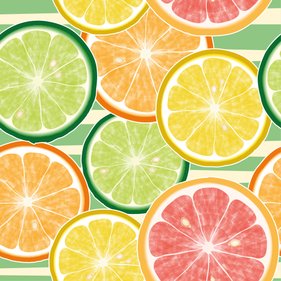 Vinil pod u kuhinji s citrusnim naljepnicama - TenStickers