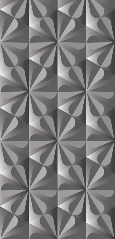 Vinil pod u kuhinji s vintage geometrijskim cvjetnim uzorkom - TenStickers