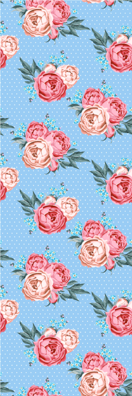 Vinil podovi spavaća soba shabby chic s točkicama - TenStickers