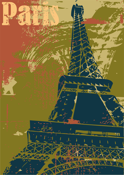 Vinil podovi spavaća soba paris dekorativni poster - TenStickers