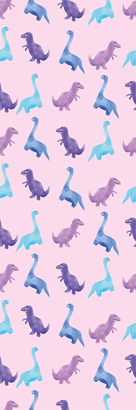 Vinil podovi spavaća soba s ružičastim dinosaurusima - TenStickers
