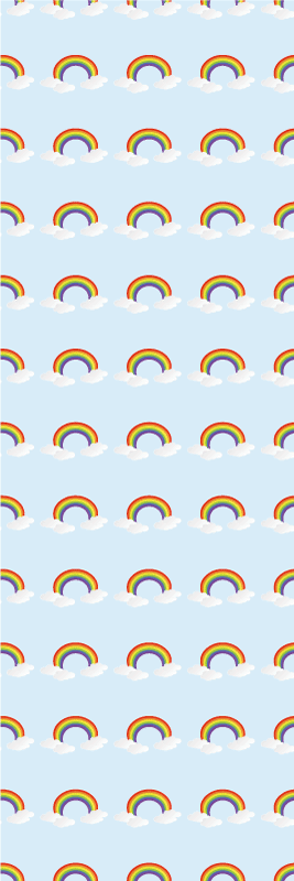 Vinil podovi spavaća soba šareni dugi rainbow i oblaci - TenStickers