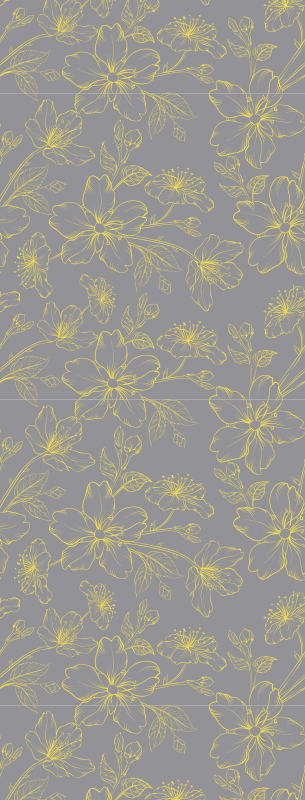 Vinil podovi spavaća soba u pantone floral boji - TenStickers