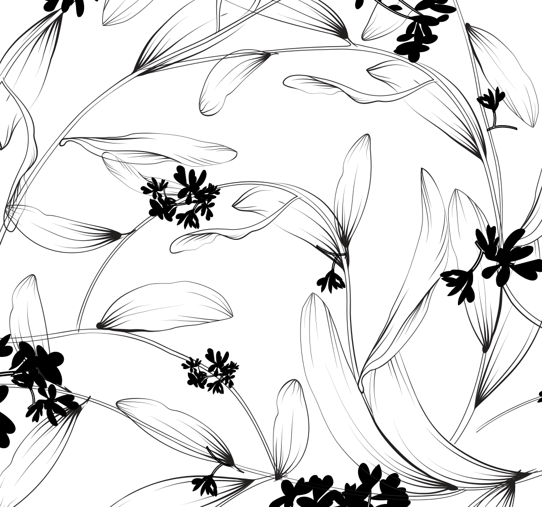 Vinil podovi priroda wallpaper - ljiljani avangarda - TenStickers