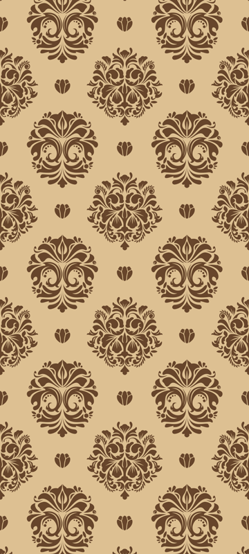 Vinil podovi berba bež vintage damask stil - TenStickers