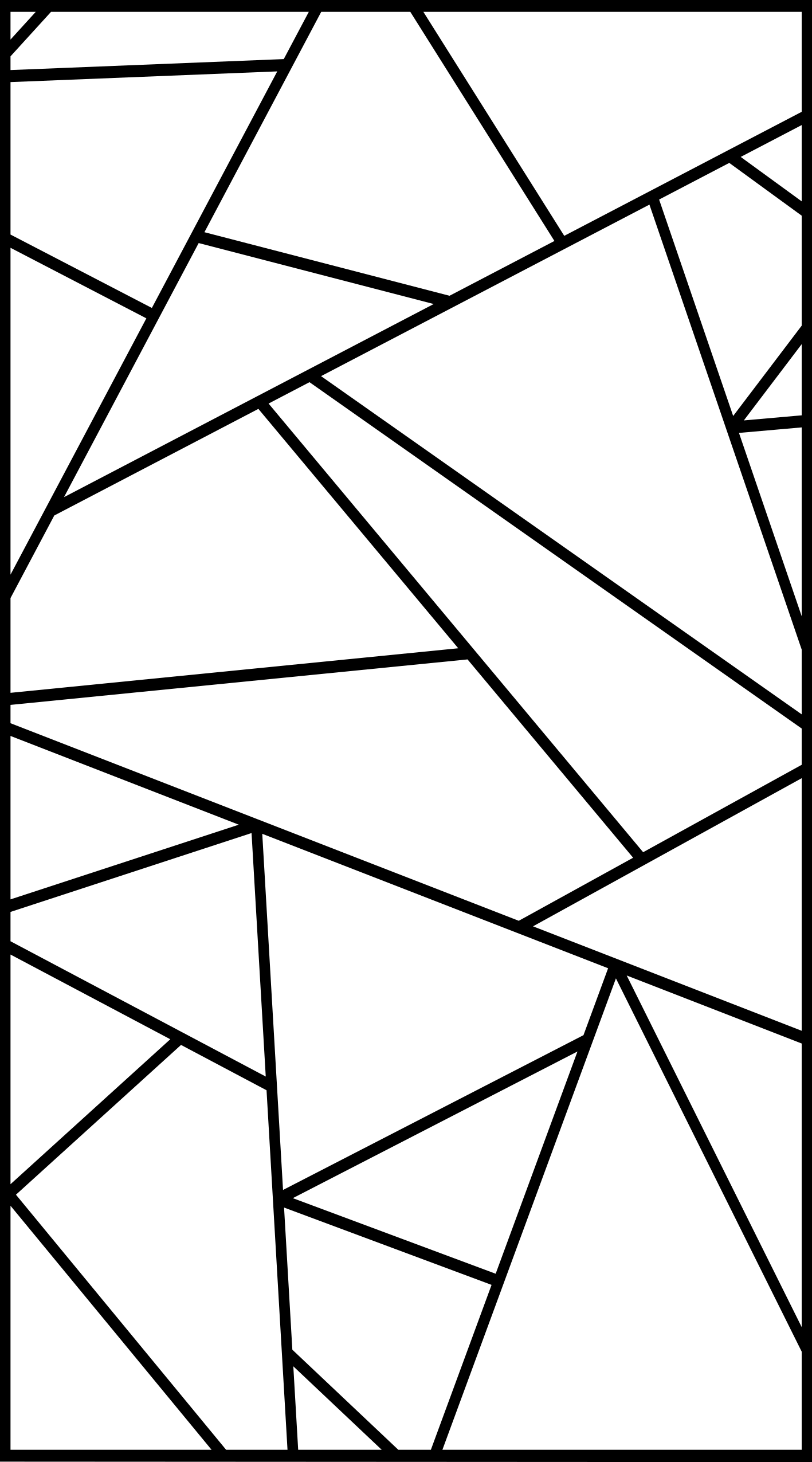 Vinil podovi moderni s crnim geometrijskim linijama - TenStickers