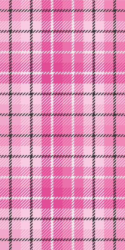 Vinil podovi berba ružičasti i crni tartan - TenStickers