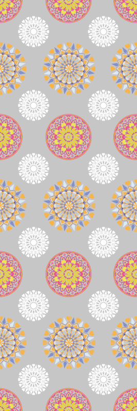 Vinil podovi berba svijetli mandala krugovi - TenStickers