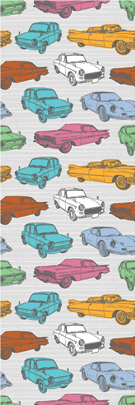 Vinil podovi berba u bojama klasičnih automobila - TenStickers