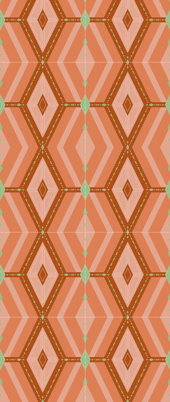 Vinil podovi berba geometrijski ujesenjski tonovi 30-ih - TenStickers