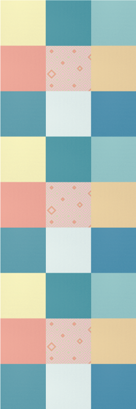 Vinil podovi berba šareni retro patchwork uzorak - TenStickers