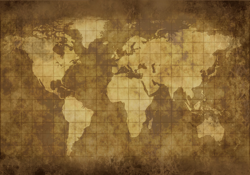 Vinil podovi karta svijeta fotomural vintage mapa svijeta - TenStickers