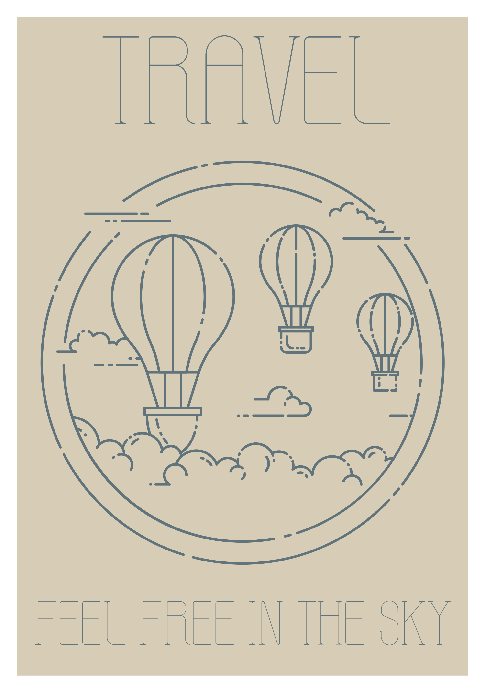 Vinilne prostirke s frazama minimalistički zračni balon - TenStickers