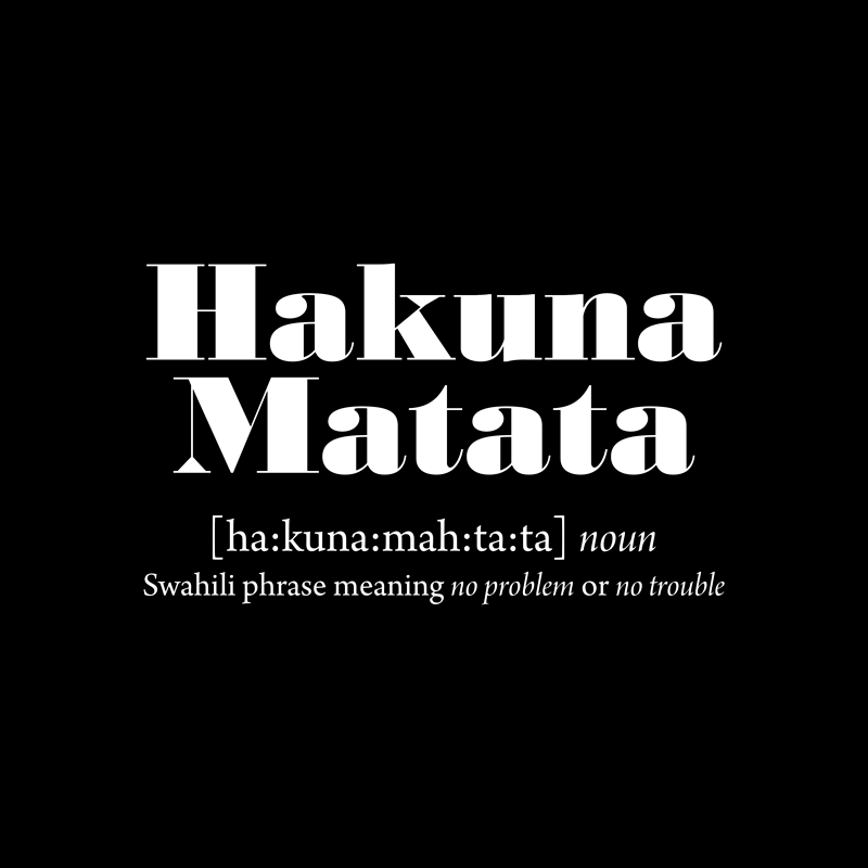 Vinilne prostirke s frazama značenje hakuna matata - TenStickers