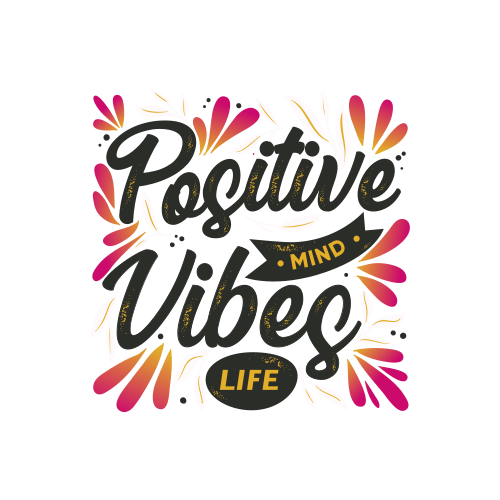 Vinilne prostirke s frazama pozitivnog uma i vibra - TenStickers
