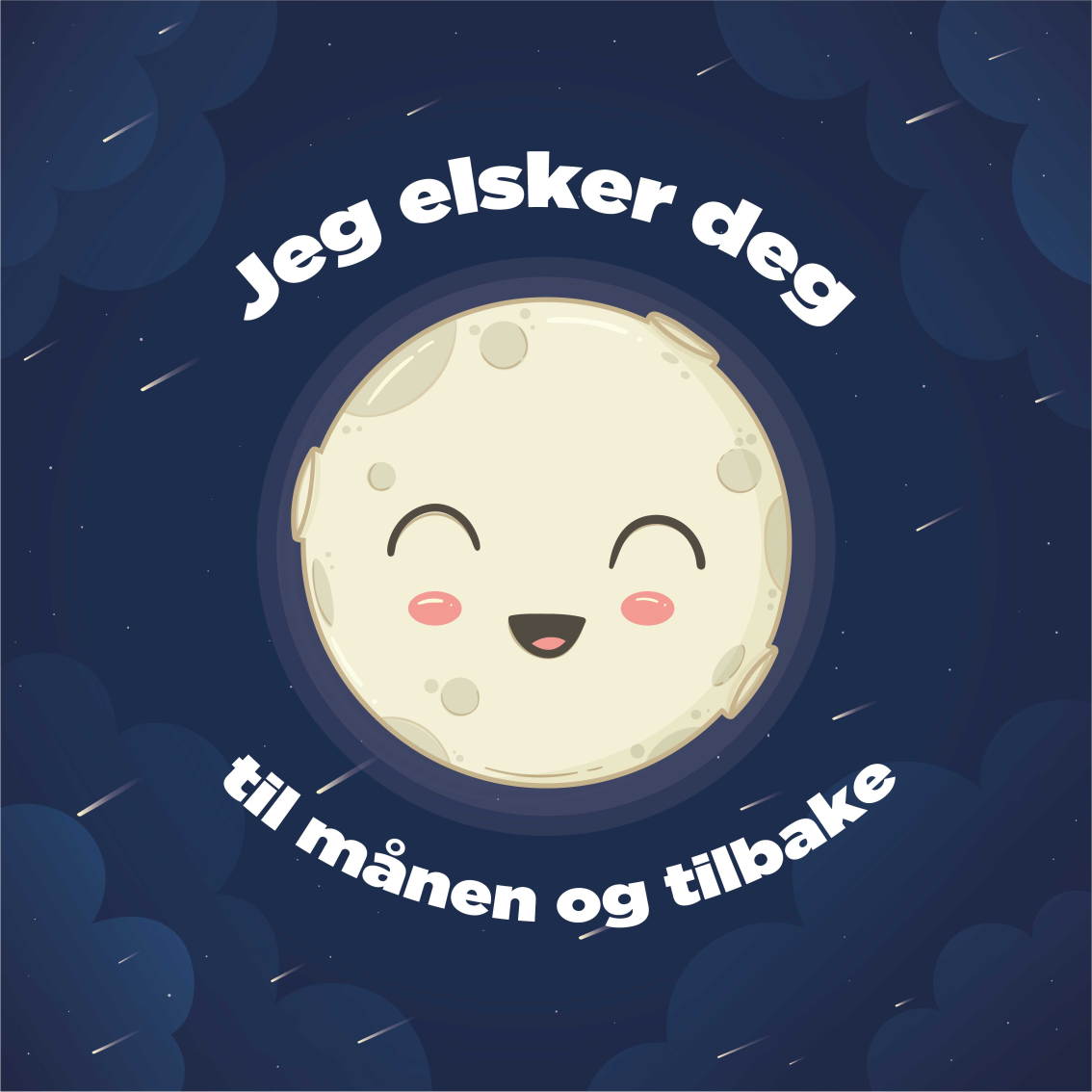 Vinilne prostirke s frazama volim te do mjeseca - TenStickers