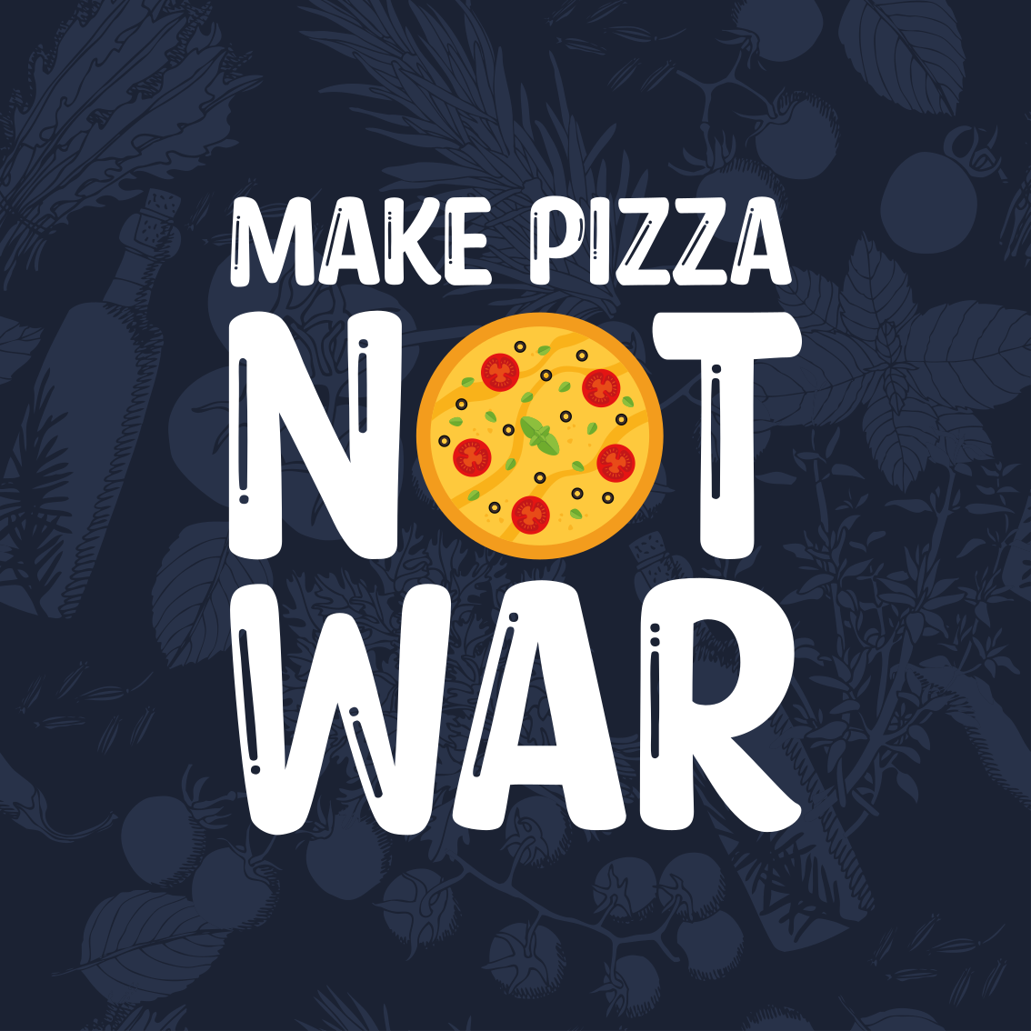 Vinilne prostirke s frazama zabavne citate za pizzu - TenStickers