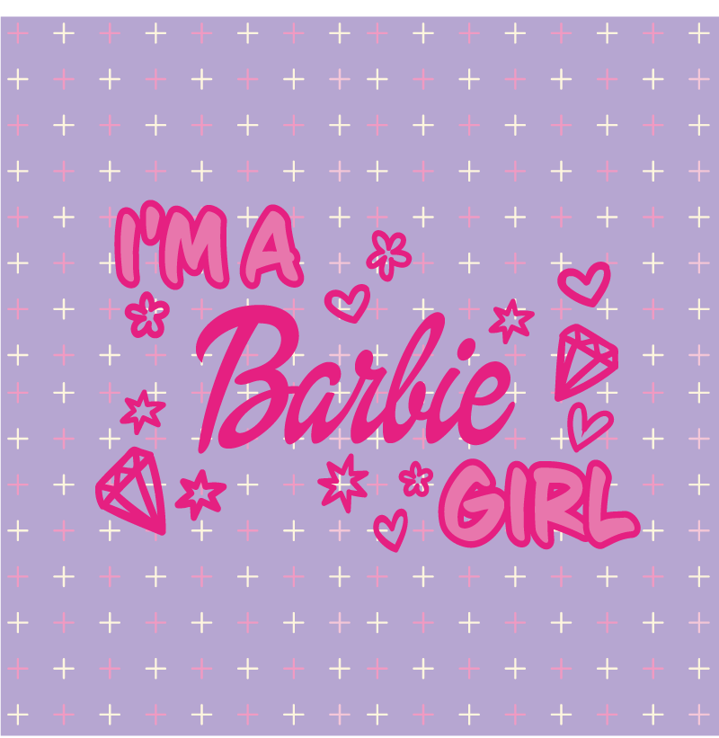 Vinilne prostirke s frazama ja sam barbie djevojka citat - TenStickers