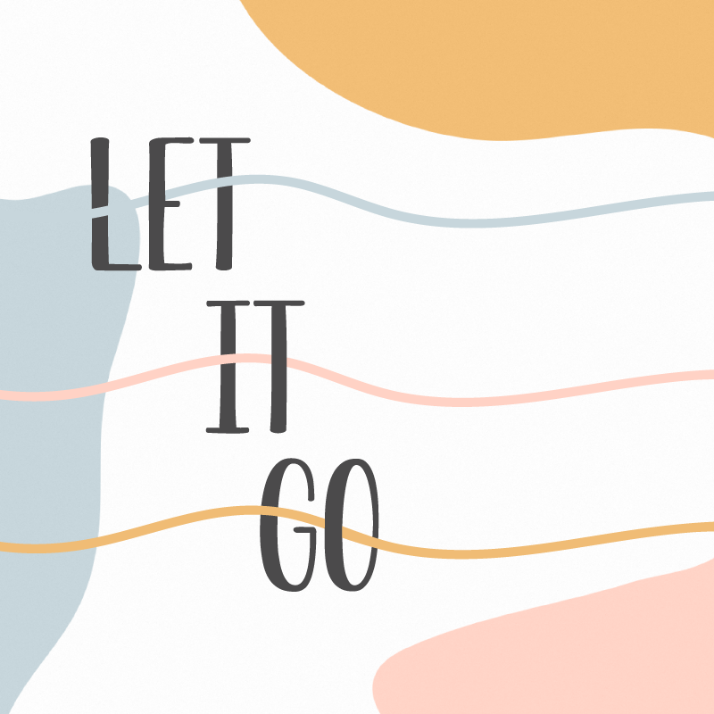 Vinilne prostirke s frazama u pastelnim bojama let it go - TenStickers