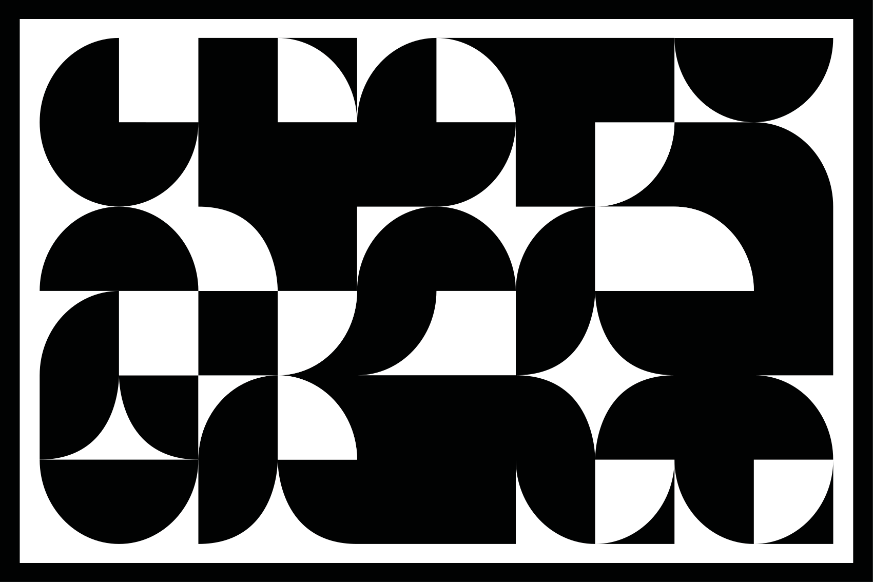 Vinil podovi geometrijski crni kružni uzorak - TenStickers