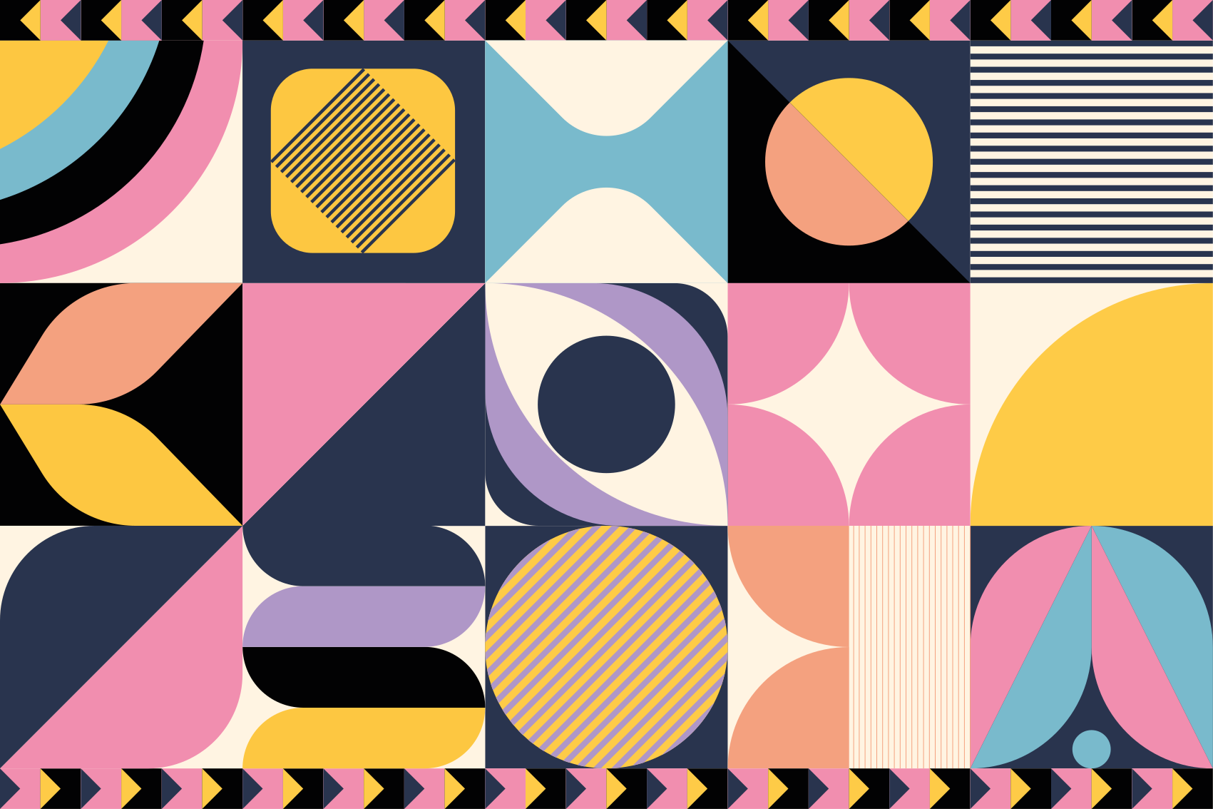 Vinil podovi geometrijski s višefiguralnom geometrijom - TenStickers