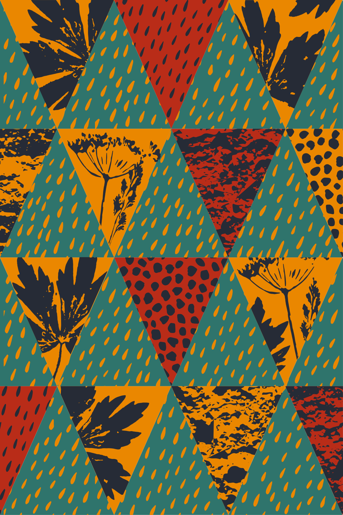 Vinil podovi geometrijski kišna geometrijska umjetnost - TenStickers