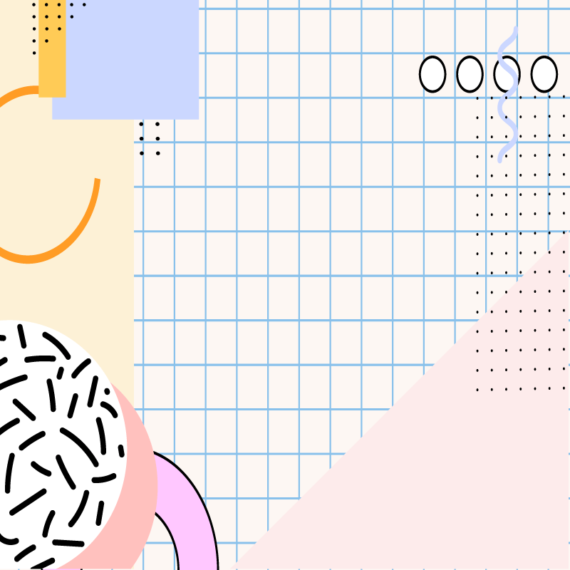 Vinil podovi geometrijski apstraktni kvadrati 80-ih - TenStickers