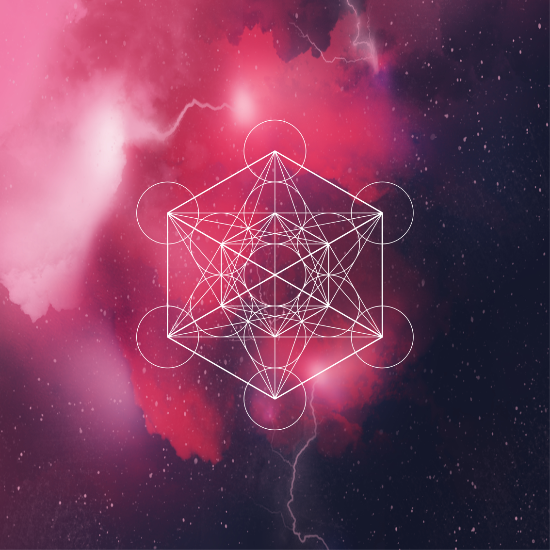Vinil podovi geometrijski simbol metatrona - TenStickers