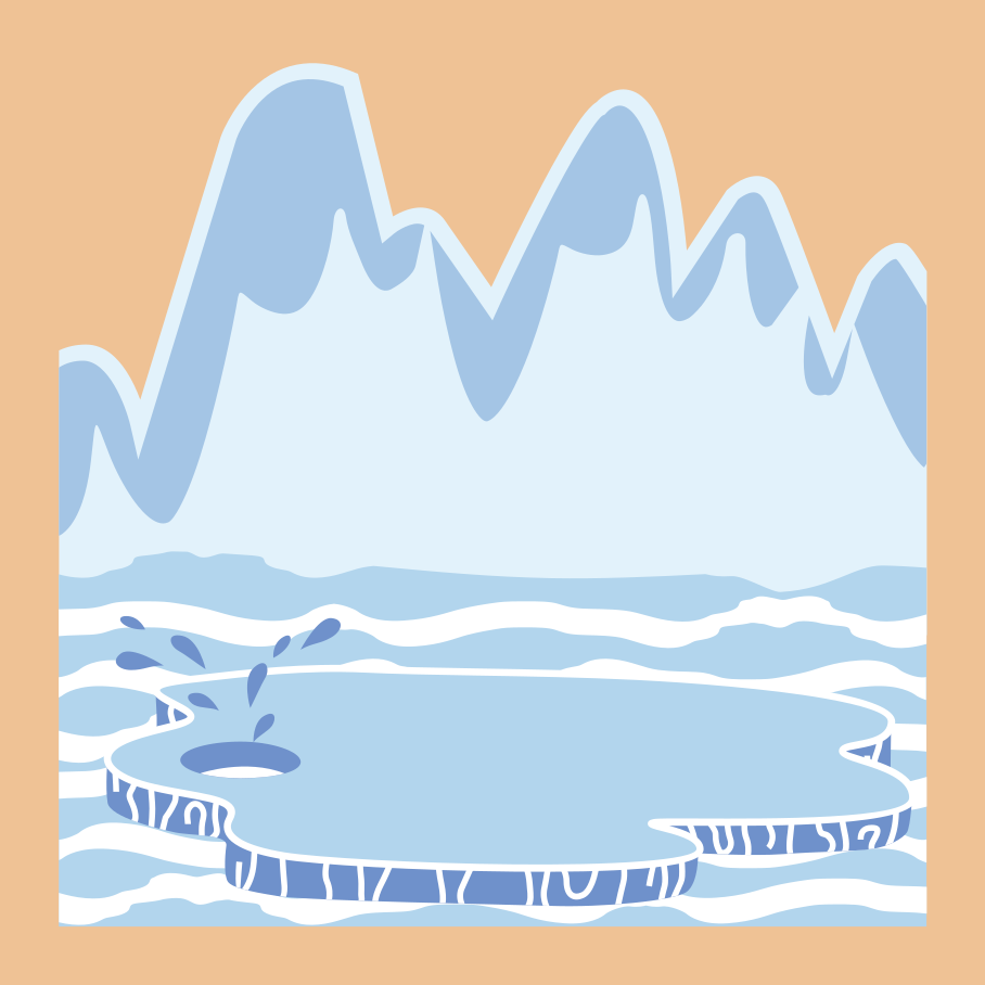 Vinil podovi djeca plave ledene planine - TenStickers