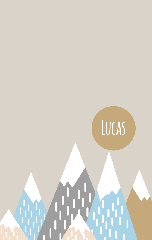Vinil podovi djeca s ilustracijom boho planina - TenStickers