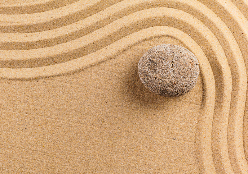 Vinil podovi bež s teksturiranom zen sferom - TenStickers