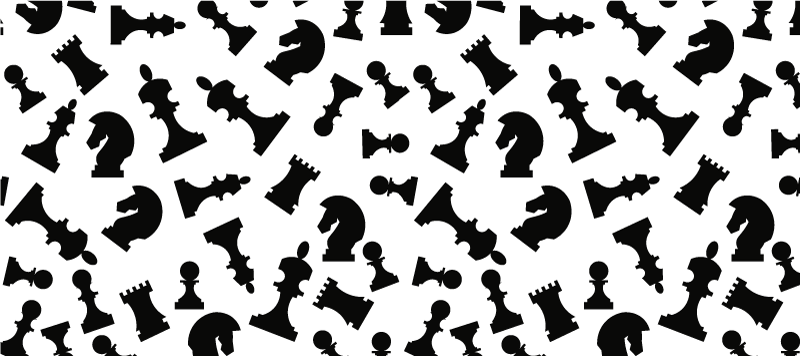 Vinil podovi bijela s crnim šahovskim figurama - TenStickers